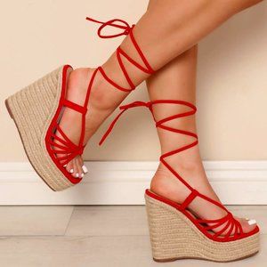 Fashion Nova Wrap Up Wedges